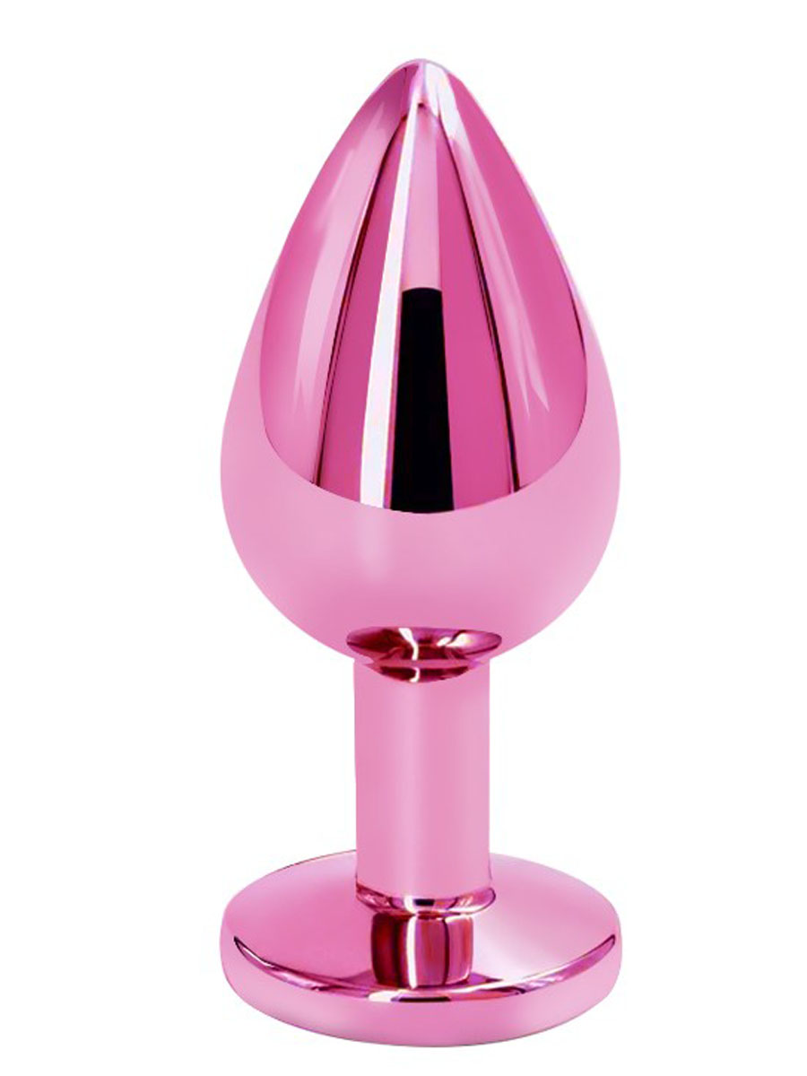 Metalni analni plug sa cirkonom u roze boji AT 1220